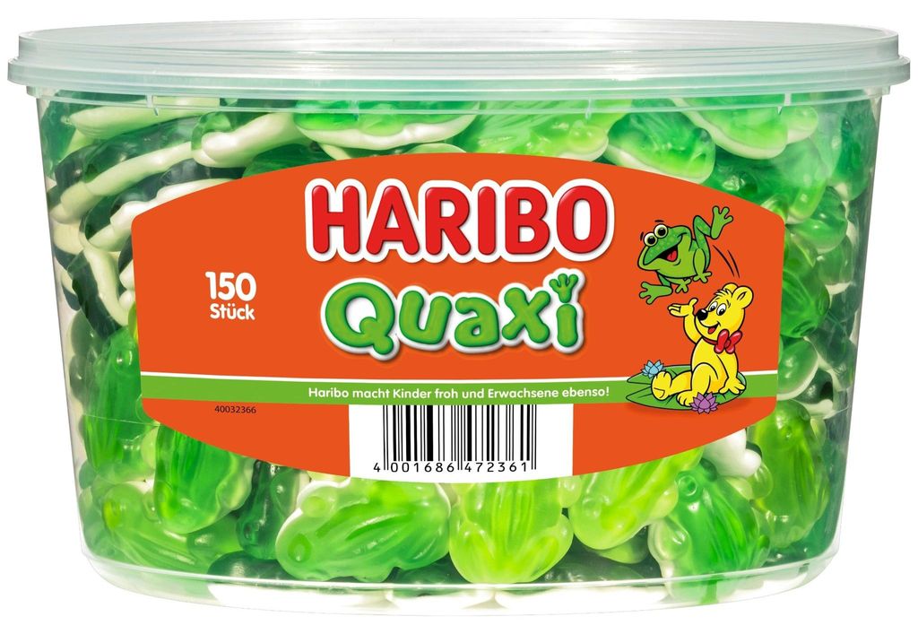 Haribo Quaxi mäkké žabky z ovocného želé s penovým cukrom Obrázok produktu 