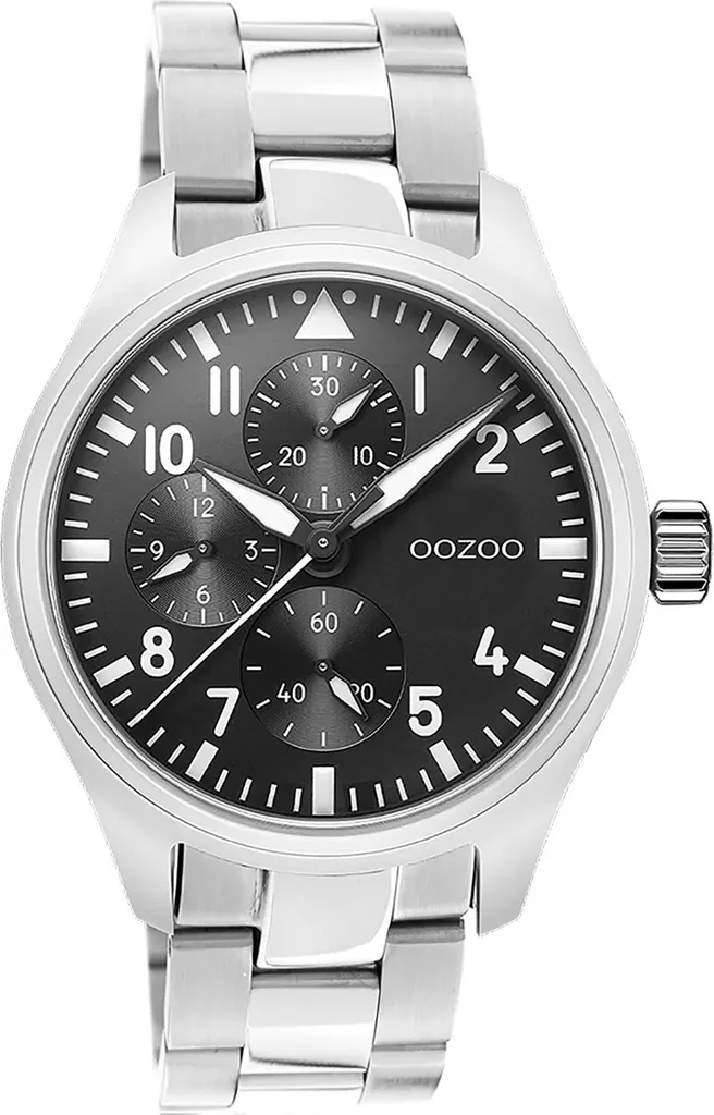Montre à Quartz Homme Oozoo Argentée - Boîtier Acier UOC10956 Classique