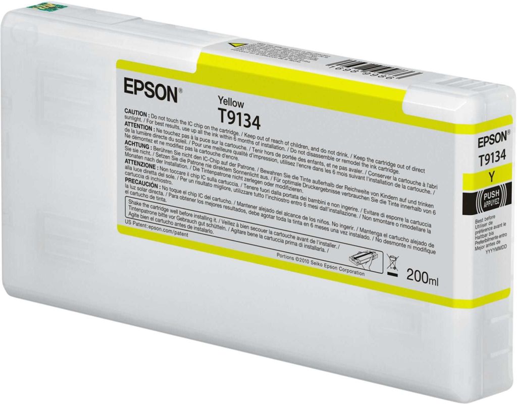 Epson Tintenpatrone yellow T 913 200 ml              T 9134 Produktbild 