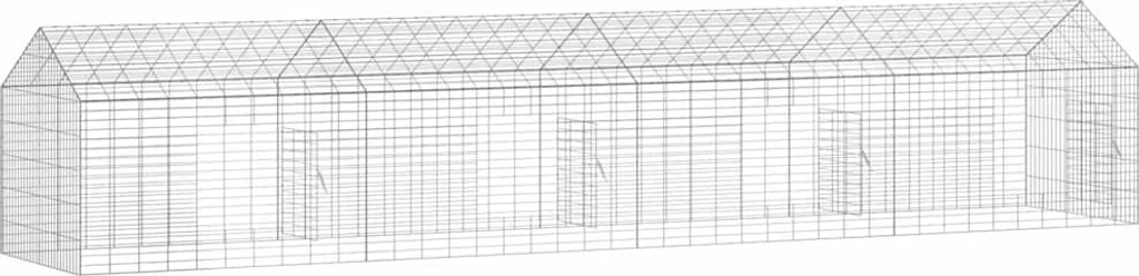 Recinto per Conigli da Esterno vidaXL 400x78x78 cm Acciaio Zincato - 4