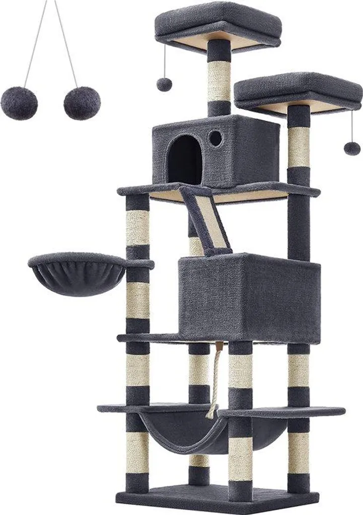 Arbre à chat pour Grands Chats avec Cachette - Idéal pour Appartement