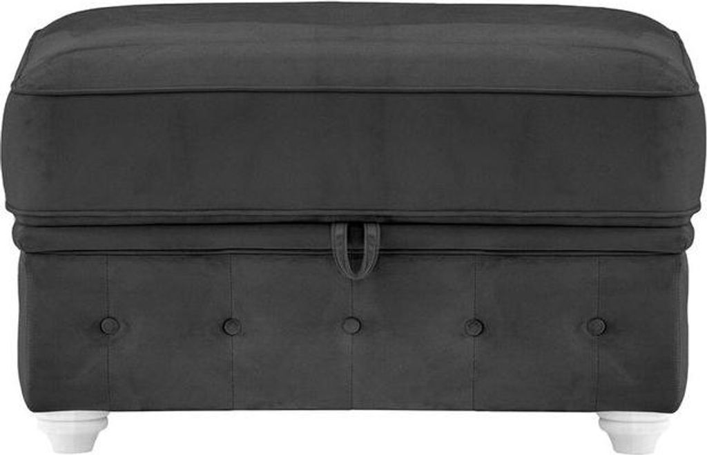 Chesterfield Borneo Aufbewahrungshocker-Velluto 20-white
