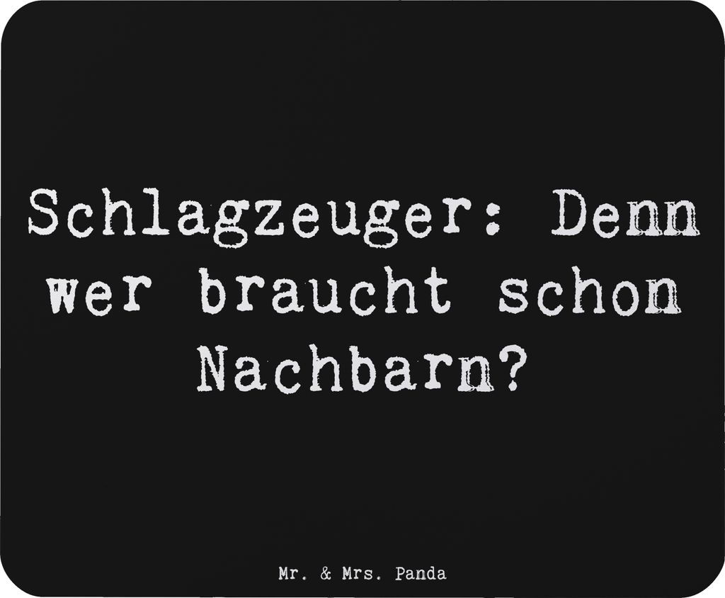 Mr. & Mrs. Panda Mouse Pad Spruch Schlagzeuger Spruch - Schwarz - Geschenk, pc mausunterlage, Lernen, Präsenz, Musik, Band, Musiker, Mousepad, Ins...