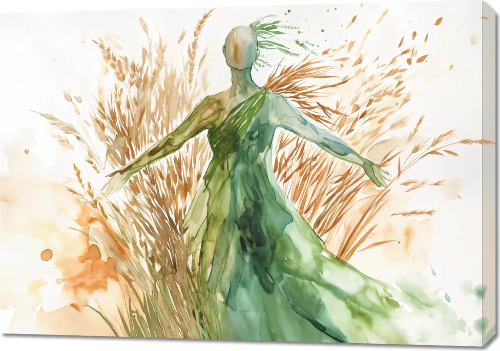 Quadro Moderno 100x70 Silhouette Paglia | Decorazione Parete Elegante