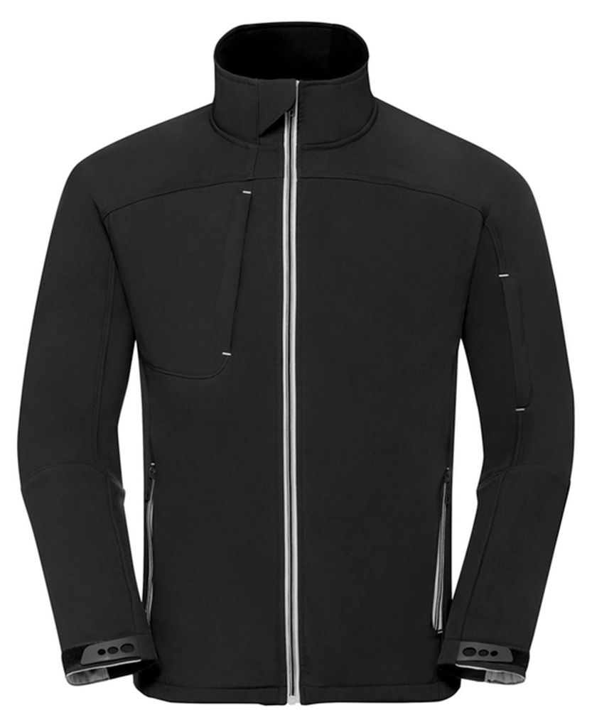 Russell - Softshelljacke für Herren, Bionisch LT4139 (XS) (Schwarz)