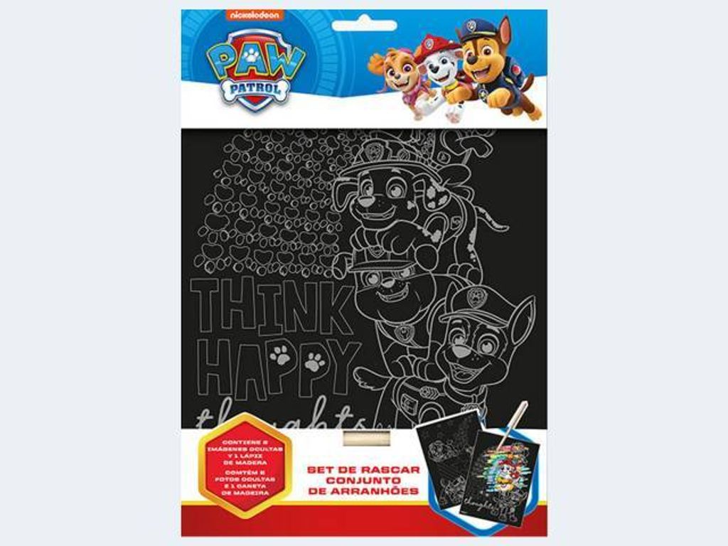 Kratzbild Paw Patrol 2 Vorlagen & Holzstift