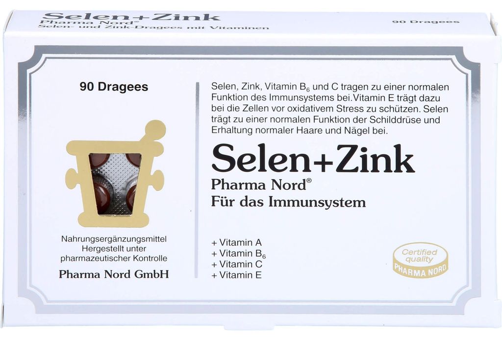 Selen + Zink Pharma Nord Dragees, 90 St. Tabletten
