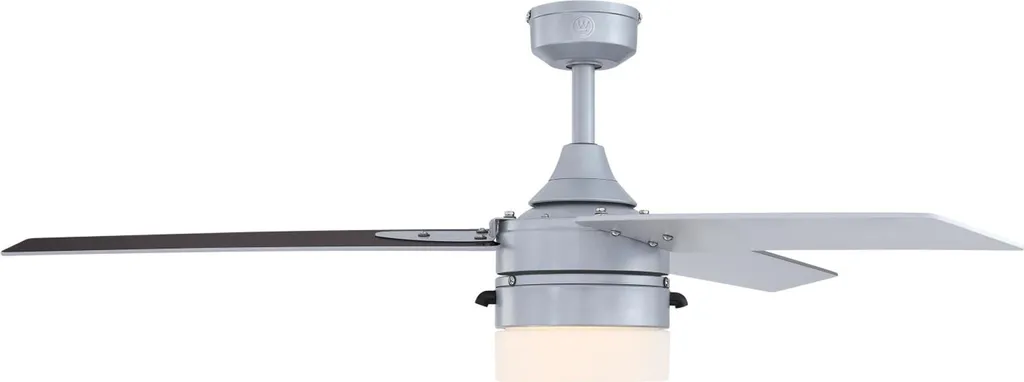 Ventilateur de plafond extérieur Riverton Argent 132 cm avec éclairage