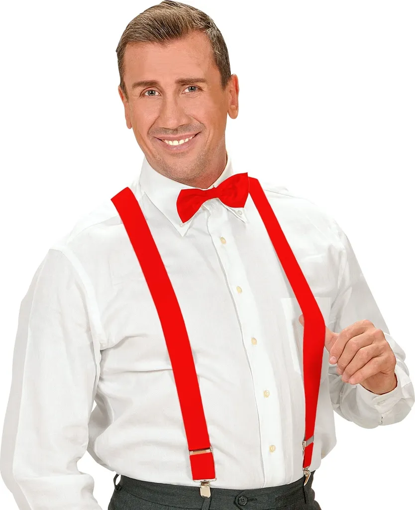 Bretelle Rosse Uomo Extra Lunghe 120cm - Robuste e Regolabili
