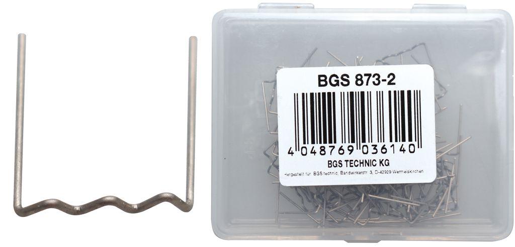 BGS 873-2 100 Reparatur-Klammern (U-Form 0,8 mm) für Art. 873