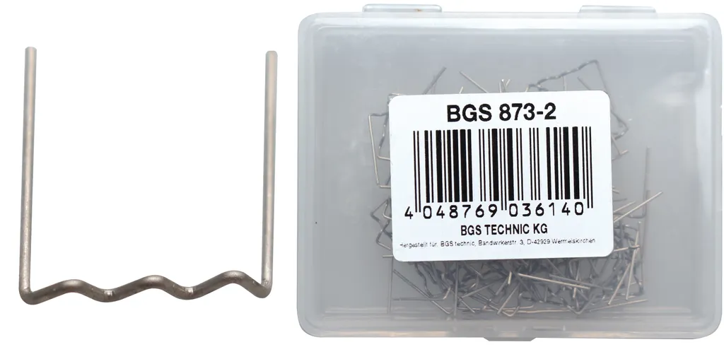 Morsetti Ricambio BGS 873-2 Formato U 0,8 mm - 100 pz per Plastica
