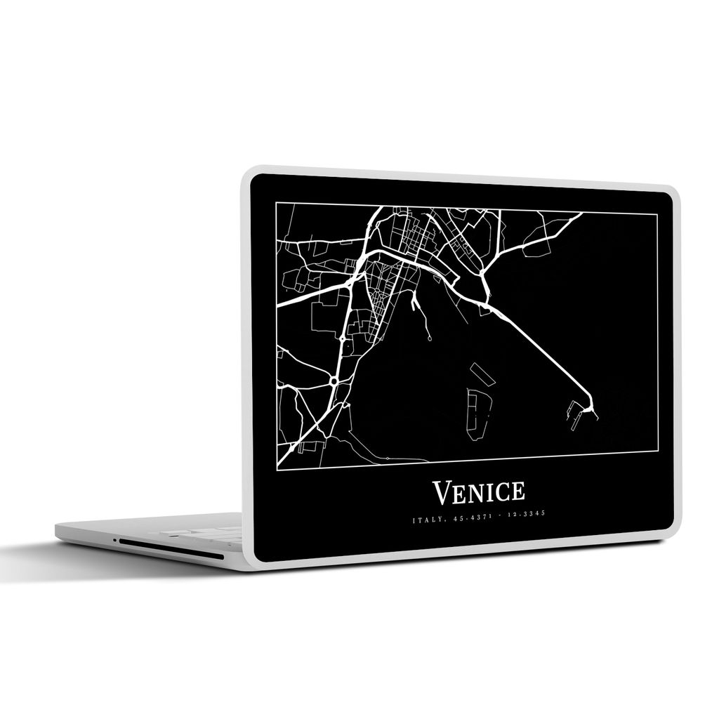 MuchoWow Laptop Aufkleber Sticker Cover Stadtplan - Venedig - Karte - Venedig 30x22 cm - Laptop-Sticker
