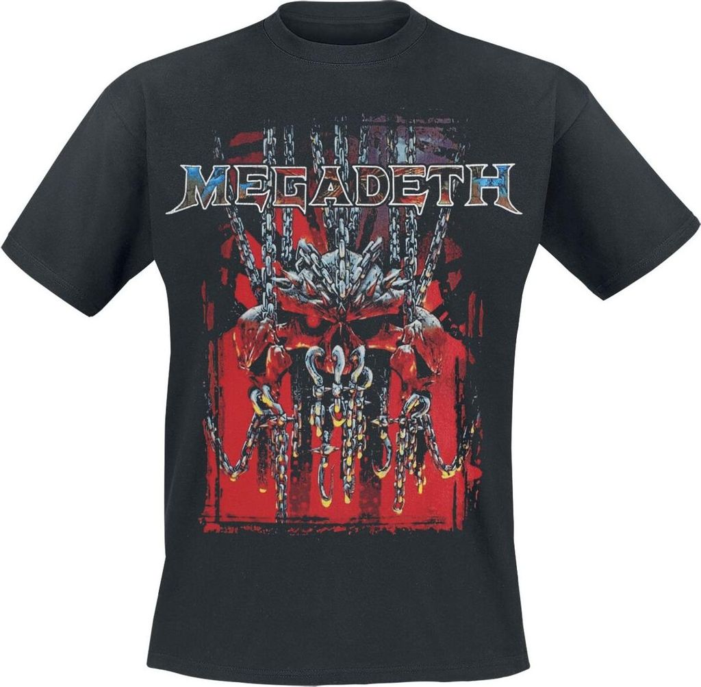 Megadeth T-Shirt Herren Chaos Chains Vintage schwarz S