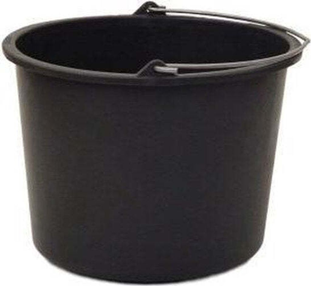 Baueimer, Kunststoff, 12 l, schwarz