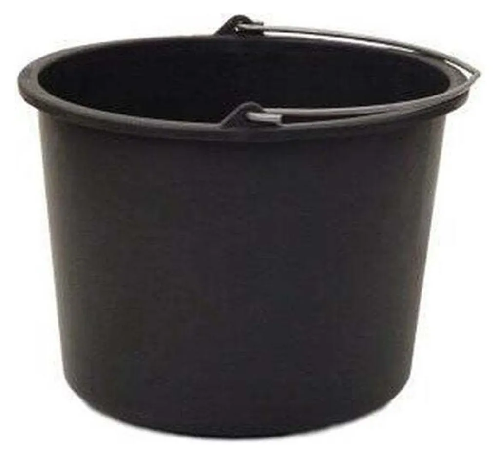 Gripline Berdal Seau de chantier 12 litres en plastique robuste noir