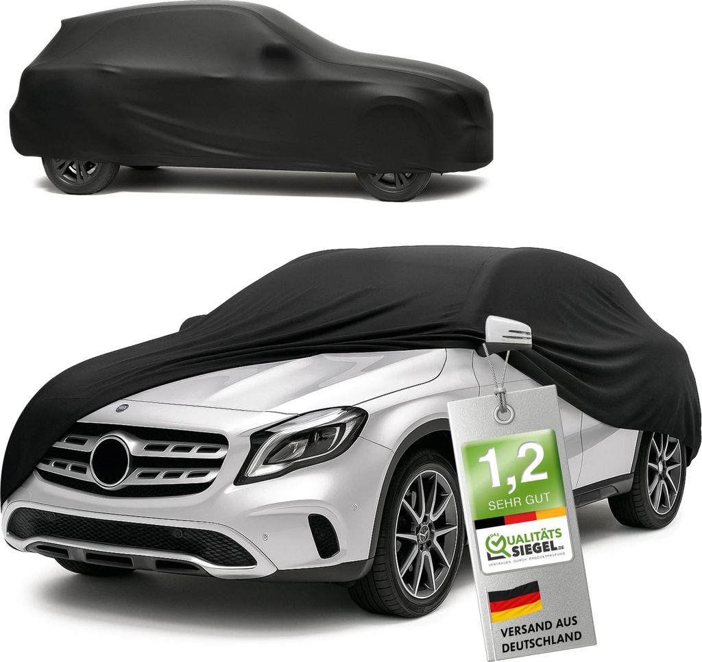 WALSER Premium Abdeckung Auto Indoor Stretch Plus Qualitätssieger * - Autoplane Indoor Abdeckplane Car Cover Auto Abdeckung Stoff Autogarage Grö...