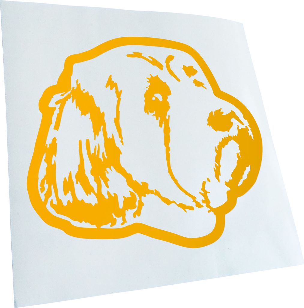 Kiwistar - Autoaufkleber - tibetan terrier Hund - Gelb - 40x33cm - Aufkleber für Auto, Laptop, Fahrrad, LKW, Motorrad mehrfarbig JDM Decal Racing