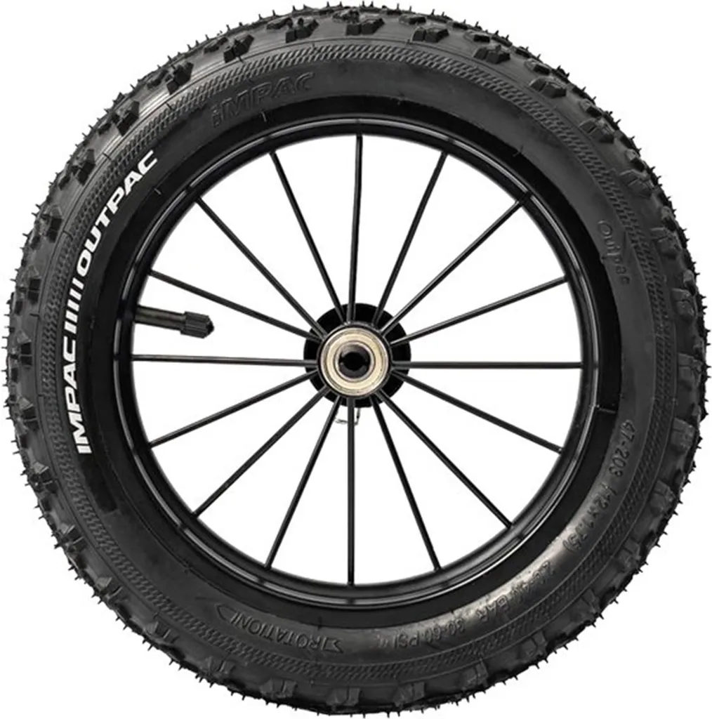 Roue de secours 12 pouces en acier noir ROLAND pour pneu de chariot
