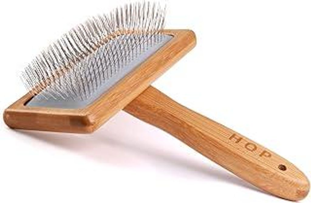 Hundebürste, Katzenbürste Hunde Bürste Haustier Bürsten für Langhaar und Kurzhaar,Softbürste für Knoten und Unterfell,Holz