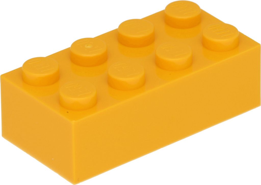 100x LEGO Steine 2x4, sehr helles Orange