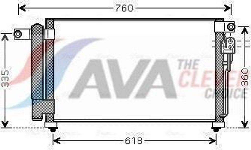 Kondensator, Klimaanlage AVA COOLING KA5081D