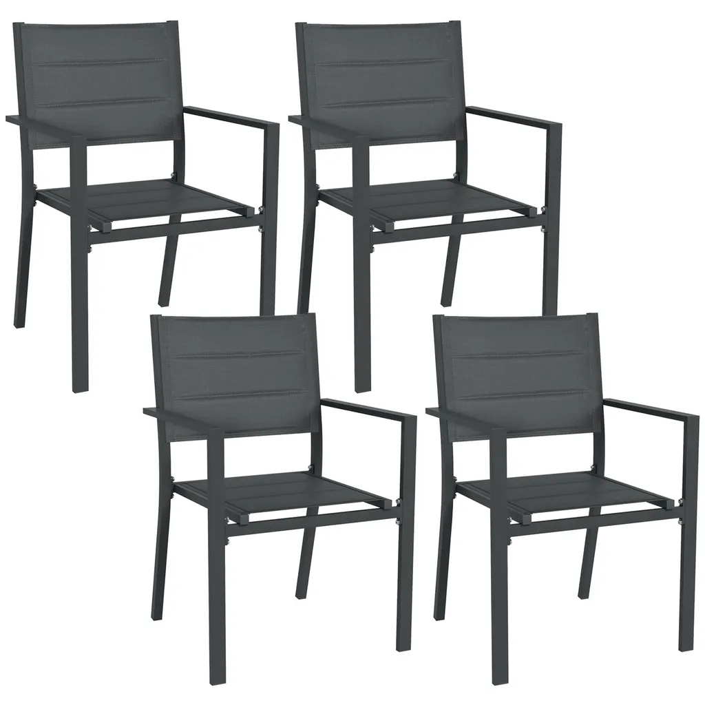 Chaises de jardin en aluminium x4 : fini la rouille et l'encombrement
