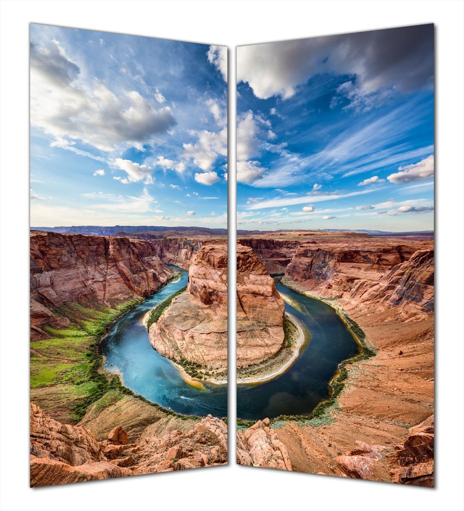 Wallario selbstklebende Duschrückwand 160 x 180 cm mit Motiv Grand Canyon - Wandverkleidung mit Hochglanzlaminat in Glasoptik