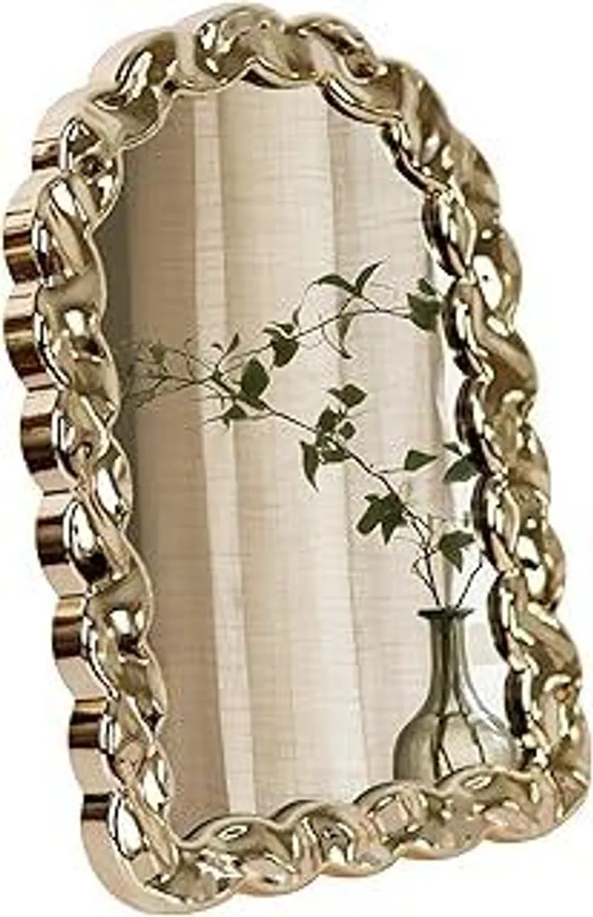 Specchio Decorativo Funerom Oro Rosa 30x19,8cm - Cornice Arrotondata