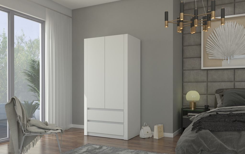 Framire Moderní šatní skříň B-20 bílá Obrázek produktu 2