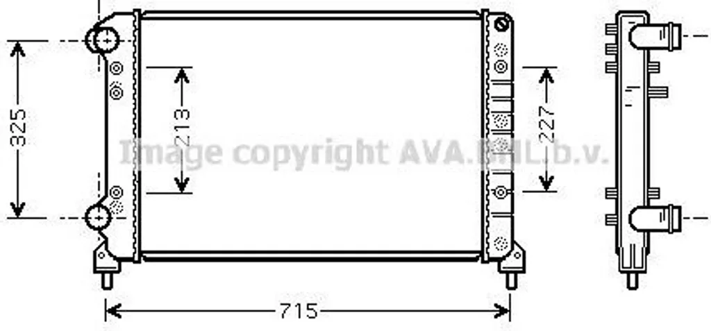 Radiateur alu PRASCO FTA2262 Fiat Doblo OE 46749018 - Haute résistance