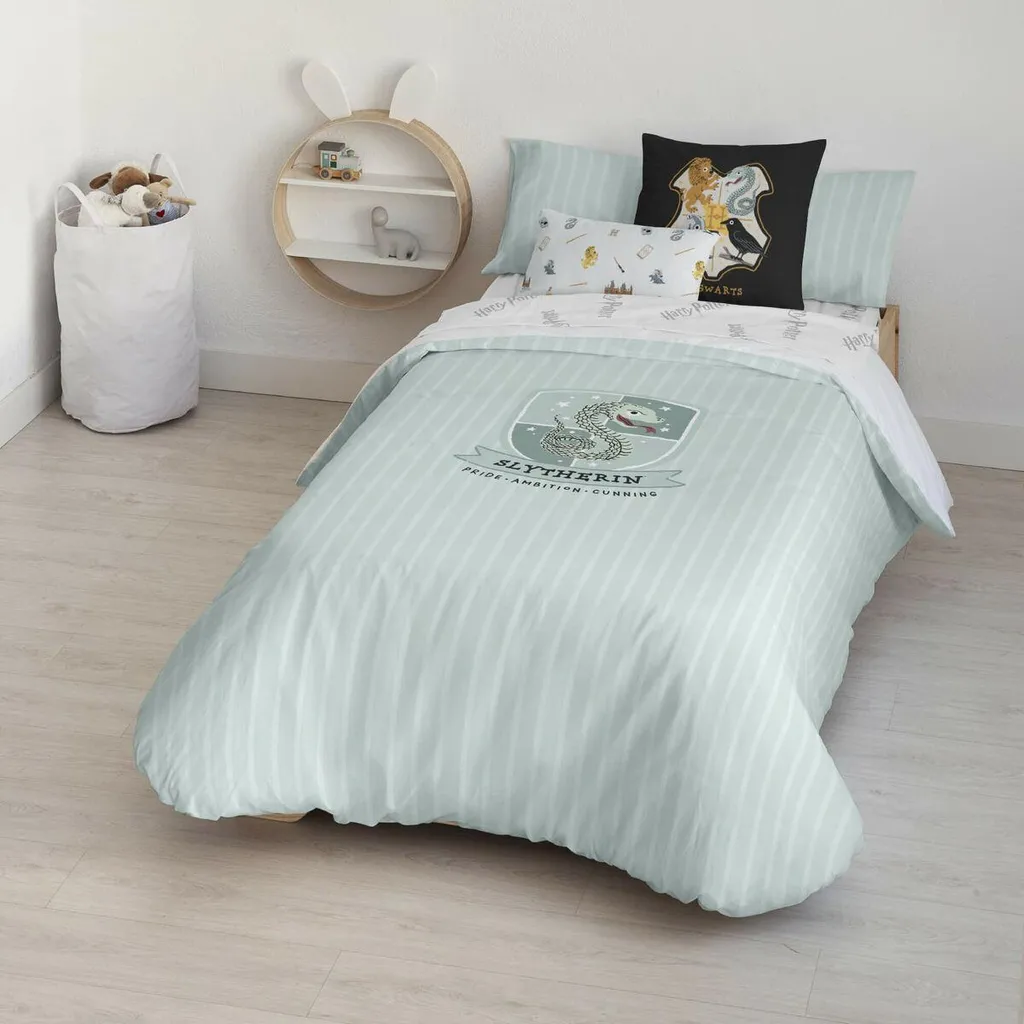 Housse de couette Harry Potter Slytherin 155x220 cm Parure Serpentard