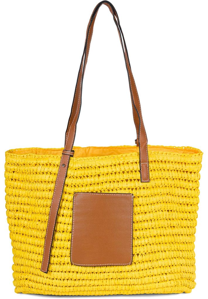 styleBREAKER Korbflecht Schultertasche aus Papierstroh mit Produktbild 