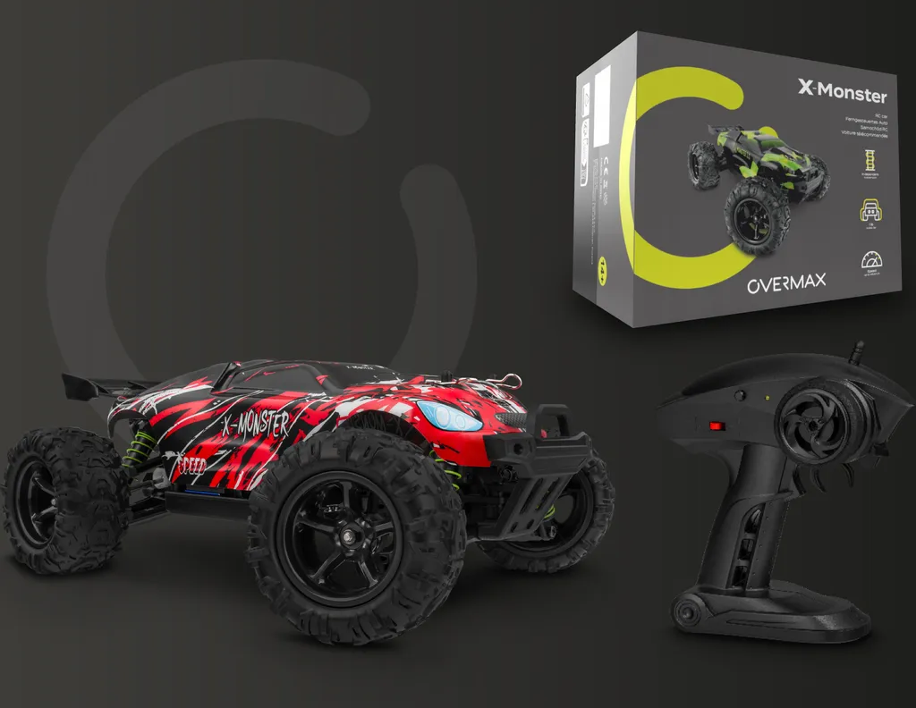 Voiture RC incassable 45 km/h X-Monster 3.5 avec 2 coques de rechange - 32