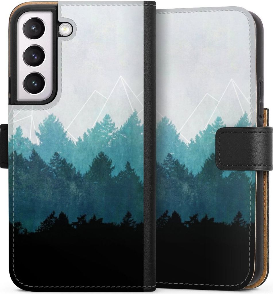 DeinDesign Klapphülle für Samsung Galaxy S22 Handytasche Lederhülle Tasche Abstrakt Baum Wald