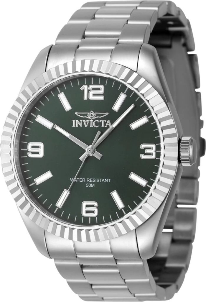 Invicta Specialty 47450 Herren uhr - Wasserdicht - Analog - Quarzuhrwerk - Edelstahl mit grünen zifferblat - 43mm