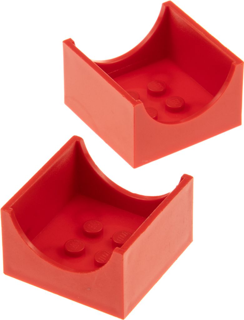 2x Lego Fabuland Container Box 4x4x2 rot Fahrzeug Sitz Produktbild 