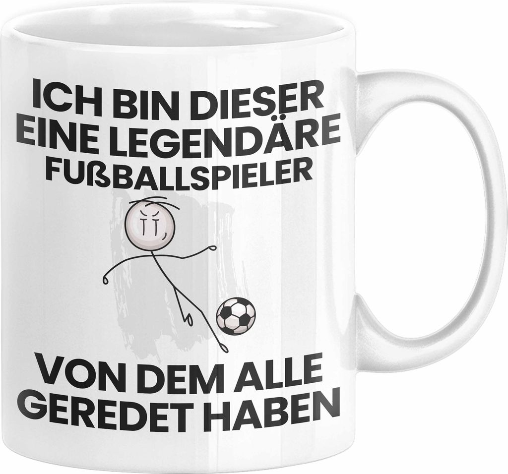 Fußballspieler Geschenk Tasse Lustige Geschenkidee Geburtstag für Fußballspieler Ich Bin Dieser Legendäre Fußballspieler Von Dem Alle Geredet ...