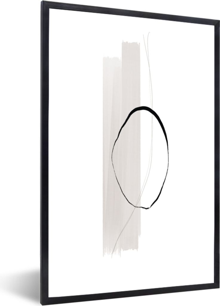 MuchoWow Gerahmtes Poster Abstrakt - Pastell - Design 40x60 cm - Poster mit Schwarzem Bilderrahmen Wandposter Rahmen Foto Bilder - Papierdruck - ...
