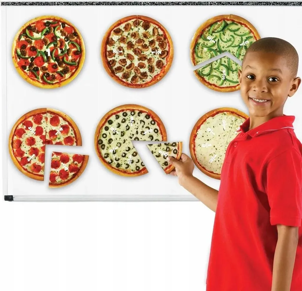 Learning Resources Pizza des Fractions Magnétique - Jeu Éducatif Math