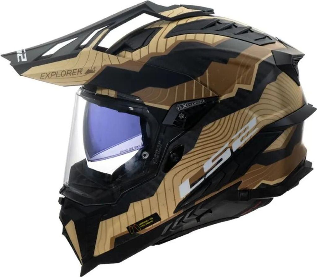 Ls2 Mx701 Explorer Carbon Trick Integralhelm Braun XL Braun XL