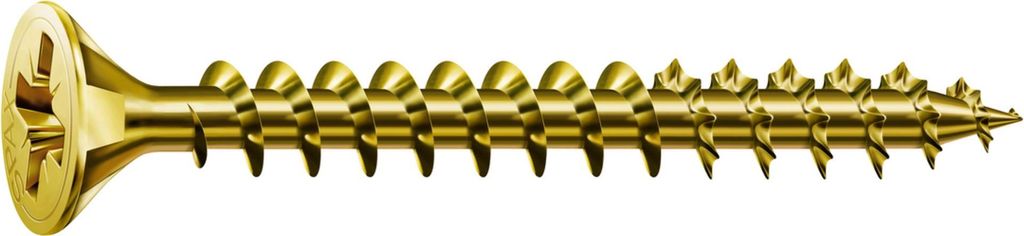 Spax Universalschraube 3 x 12 mm Senkkopf Kreuzschlitz Z Vollgewinde S-Spitze YELLOX A2L 100 Stk