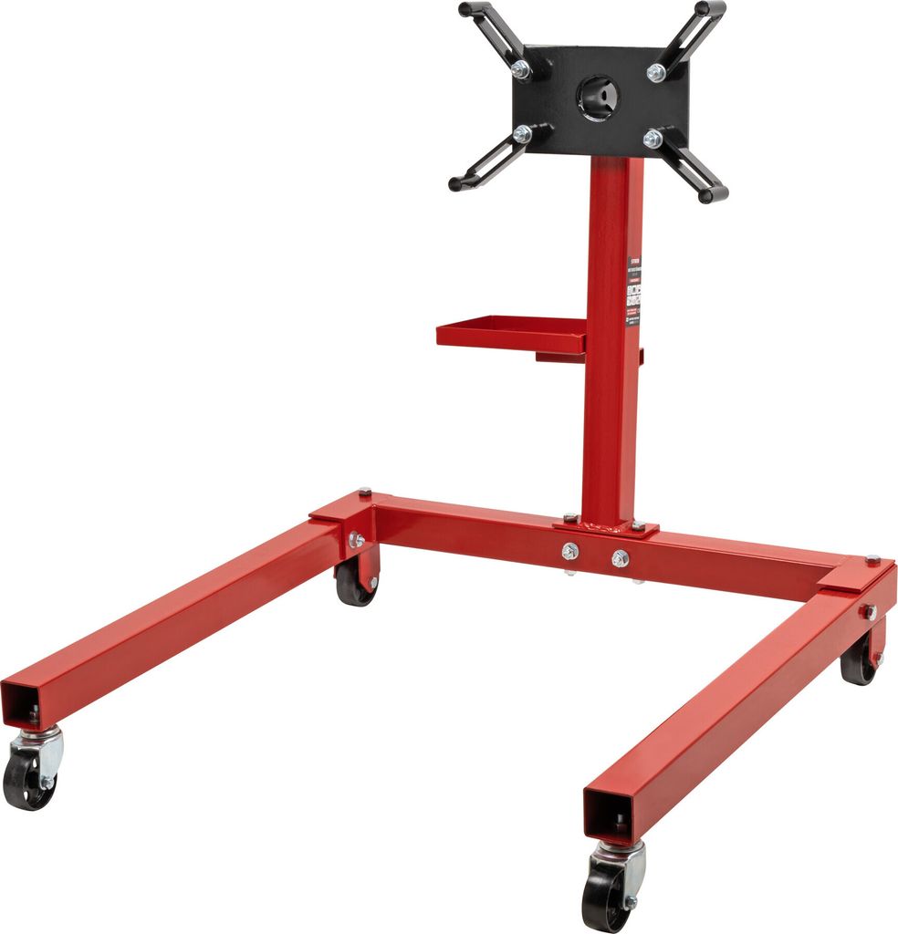 STIER Motorständer, 560 kg Tragkraft, Getriebehalter, Motorheber Kfz-Werkstatt, Motorreparatur, 360° drehbar, mobil