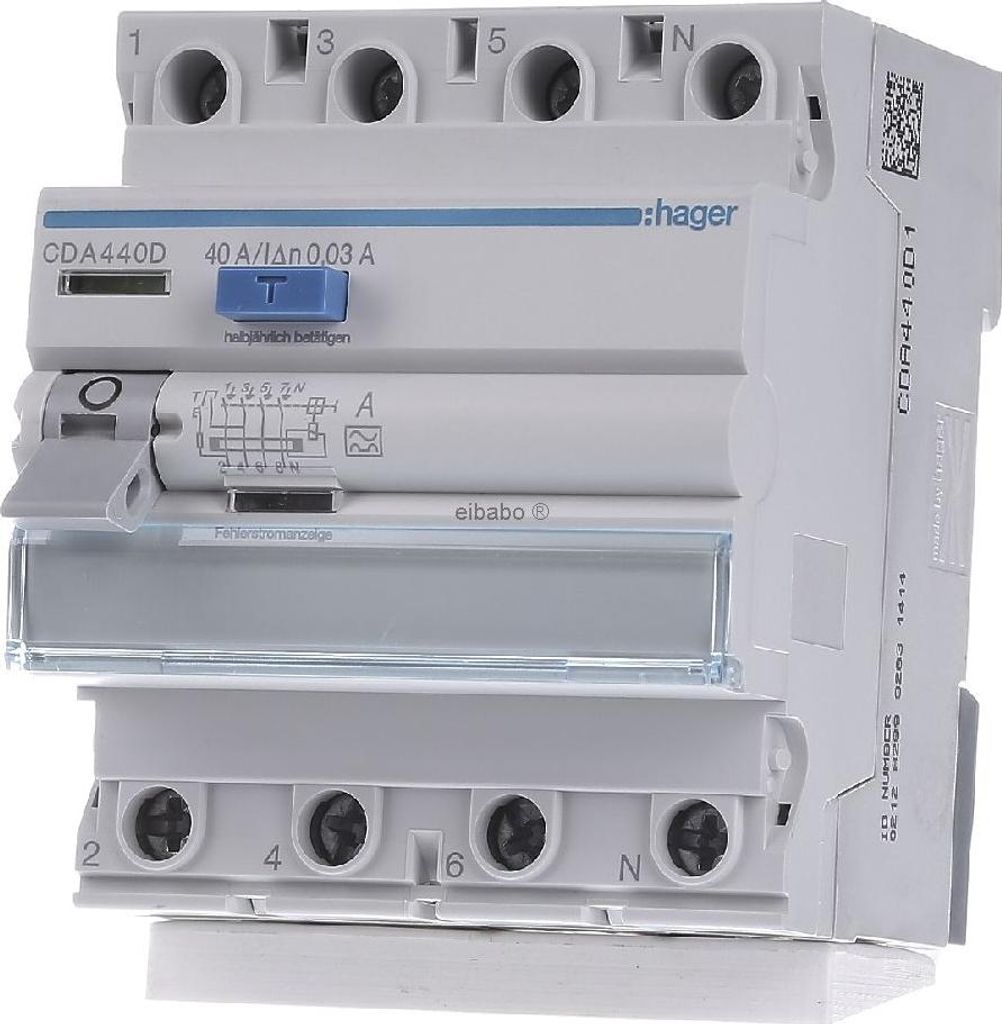 Hager CDA440D, Typ A, 230/400 V Obrázek produktu 