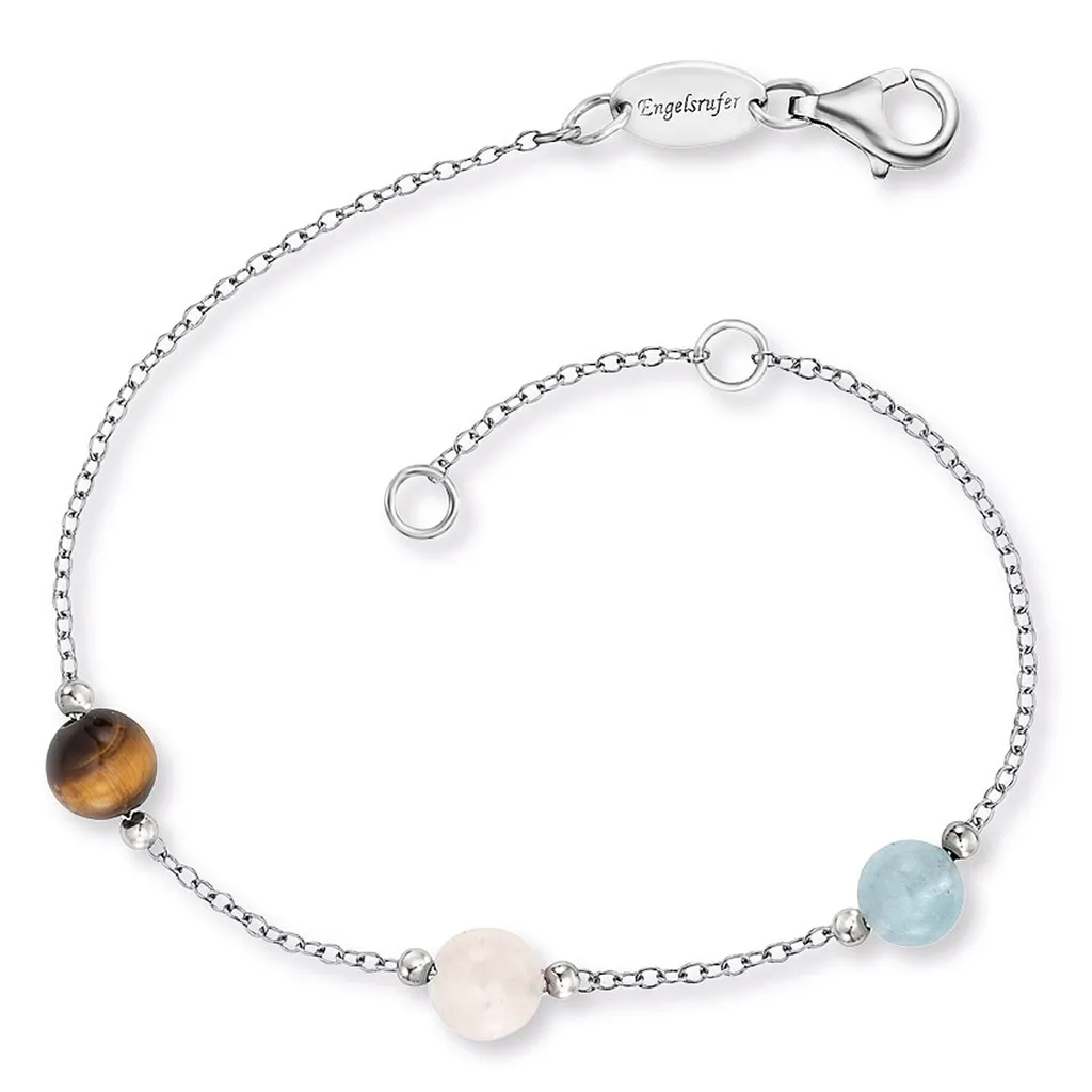 Bracelet Anti-Ternissement 19 cm en Argent et Pierres Hypoallergénique