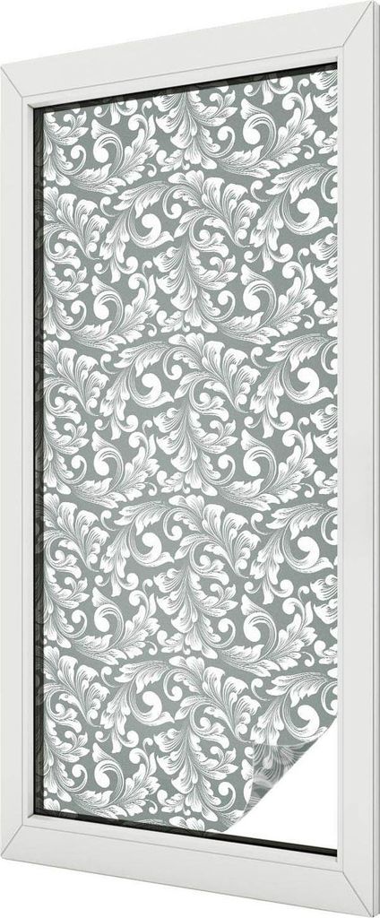 Buntglas Fensterfolie – 116x50 cm – Stained-Glass Design – blickdichte dekorative Sichtschutzfolie – selbstklebend, UV-Schutz – Laubige E...