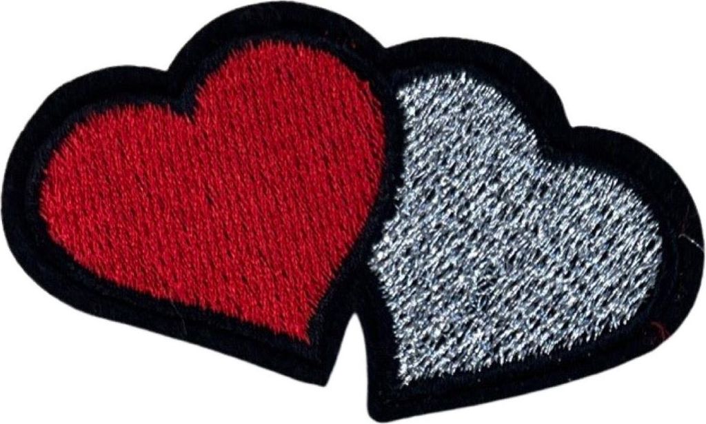 Herz-Herzen-Emblem-Aufnäher zum Aufbügeln