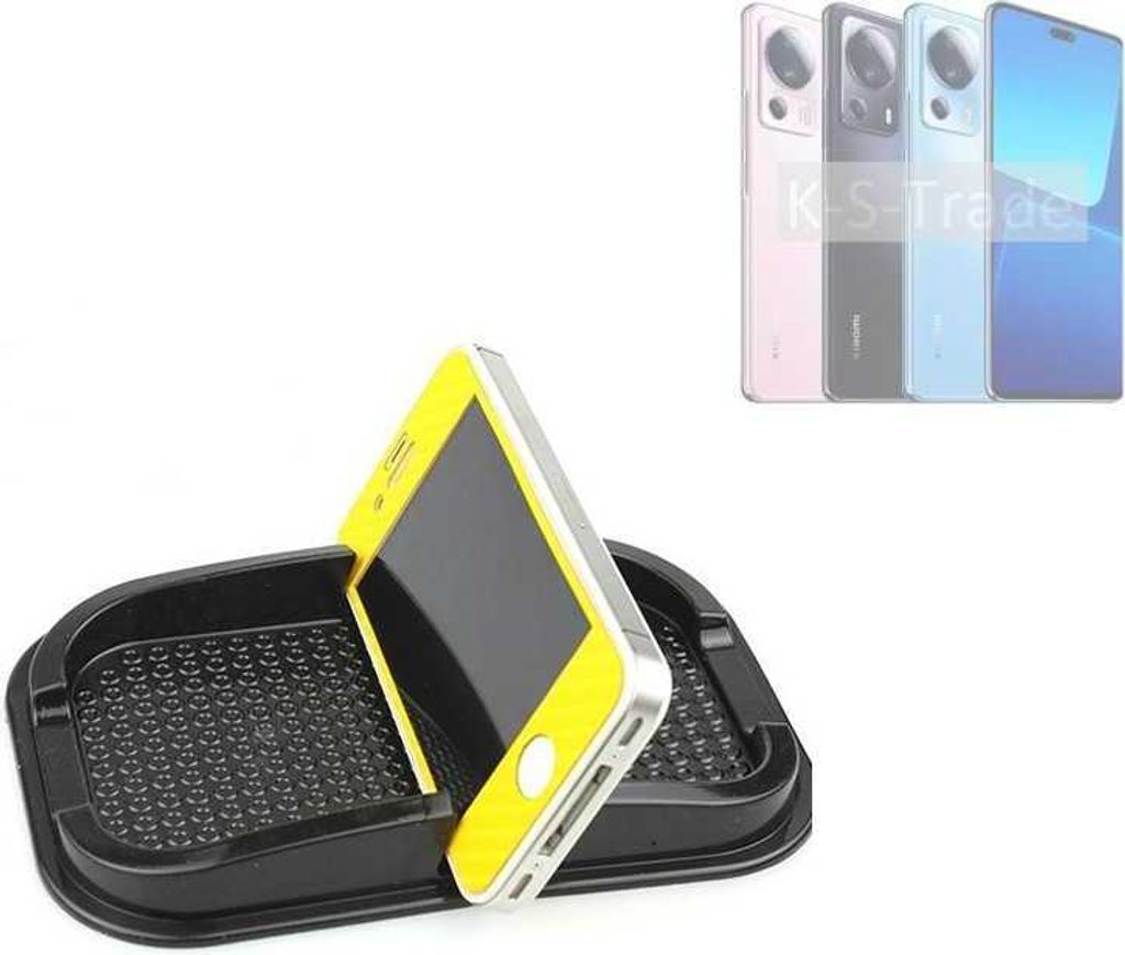 K-S-Trade Auto Anti Rutsch Matte Smartphone-Halter kompatibel mit Xiaomi 13 Lite Haft Pad Armaturenbrett Handy-Halterung Silikon