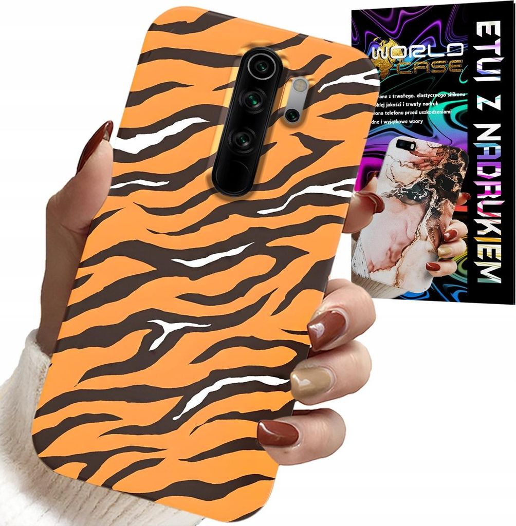 Etui Für Xiaomi Redmi 9 - Tigerstreifen Rückwand + Glas