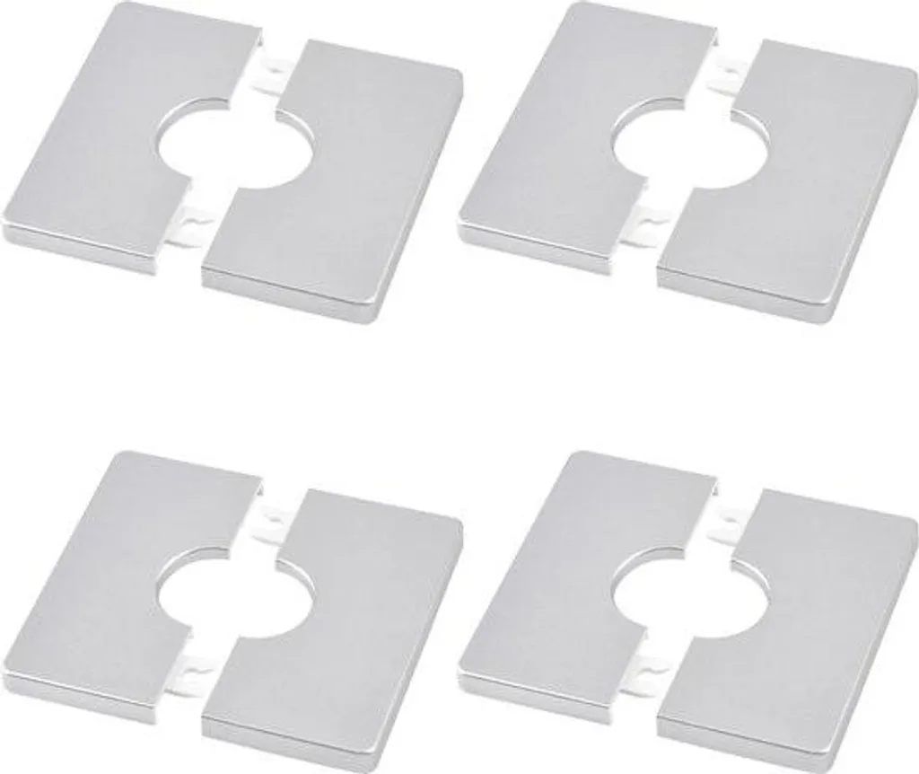 Cache-trou tuyau autocollant argent 28mm - Masquer les trous muraux - 4x