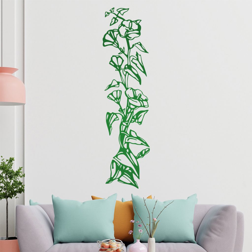 Blumen - Ranken Wandtattoo in 6 Größen - Wandaufkleber Wall Sticker - Dekoration, Küche, Wohnzimmer, Schlafzimmer, Badezimmer